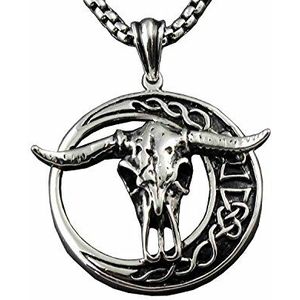 Geschenken voor mannen Buffalo Skull Bull Horn roestvrijstalen hanger charme ketting ketting