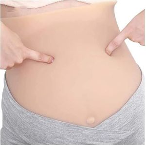 Medisch Siliconen Zwangerschapsbuik Simulatie - Realistische Buik 2-10 Maanden | Licht & Verstelbaar voor Fotoshoot, Film & Cosplay | Comfortabele Ademende Buikband