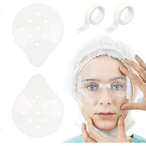 EDWERD Clear Eye Protect Shield, Med Cataract Surgery Recovery Ademend Cover Geventileerde Patch Gaurd met vaste Tape voor Oog Postoperatief Herstel (B, 2 stuks)