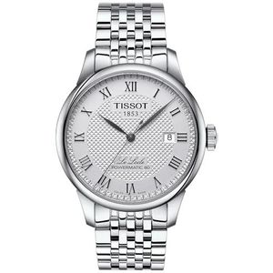 Tissot orologio Le Locle Powermatic 80 39,3mm argento automatico acciaio T006.407.11.033.00