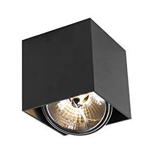 QAZQA - Modern Design spot zwart vierkant - Box | Slaapkamer | Keuken - Aluminium Kubus - G9 Geschikt voor LED - Max. 1 x 3 Watt