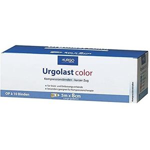 Urgolast Color, Compressieverband, fixeerverband, 5 m x 10 cm, 10 stuks, groen