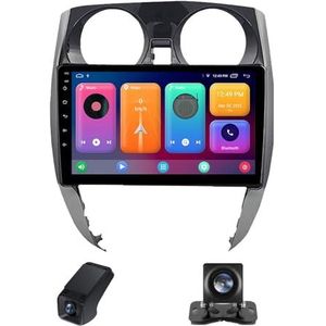 Draadloze Carplay Android 14 Autoradio 2 Din geldt voor Nissan Note 2 E12 2012-2021 9Inch Autoradio met GPS-navigatie WIFI/RDS-radio/DSP Achteruitkijkcamera+Stuurwielbediening(C10)