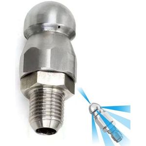 Spuitmondpunt, rioolreinigermondstuk van roestvrij staal, hogedrukreinigerslang, 1 voor- en 3 achtergaten of 6, verpakking met meerdere maten(1 Hole in Front/3 Holes in Back M18mm,1pc)