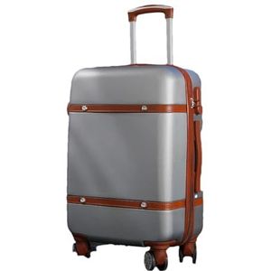 Vrouwen Harde Retro Rolling Bagage Set Trolley Bagage Met Cosmetische Tas Vintage Koffer, 1 stuks bagage 6, 26