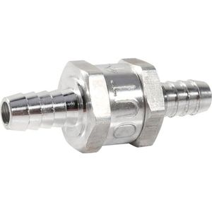 VAYEODEYU's afsluitingsklep, Brandstofcontroleklep van aluminiumlegering, eenrichtingsverkeer, benzine, zilver, 6/10/12 mm, for carburateurs, lage brandstofdruk