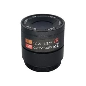 CS Mount CCTV-lens HD 3 megapixel 4 mm F1.4 1/2.5"" for IP-bewakingscamera