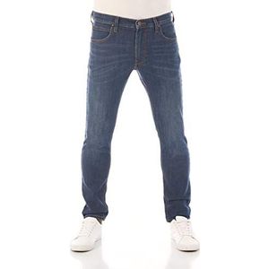 Lee Heren Jeans Luke Slim Fit Broek Tapered Mannen Jeans Katoen Denim Stretch Blauw Zwart Grijs W30 W31 W32 W33 W34 W36 W38, donker (Lss2sjph3), 33W / 32L
