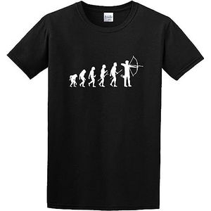 Archery Evolution Archer Cotton Gift Present Bows Arrows Mens Short Sleeve Shirt T-shirts & overhemden(X-Large)