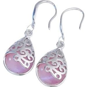 Vintage Maansteen Water-Drop oorbellen voor vrouwen Holle Totem patroon vrouwelijke charmante bengelen oor Piercing accessoires sieraden