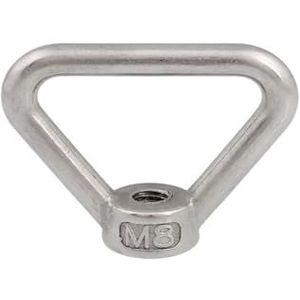 Roestvrij stalen ogen bouten 304, Driehoeksring-hijsoogmoeren 304 roestvrij staal, verschillende maten, 1/3/5 stuks(1pcs,M8)