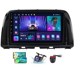 Android 13 Autoradio 9 Duim Touch Display Voor Mazda CX-5 CX 5 2012-2015 Met Draadloze Carplay Android Auto/4G WiFi/FM RDS DAB+/Buletooth 5.0/Bediening op het stuur + Camera en DVR(NF-2)