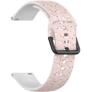 RYANUKA Compatibel met Amazfit GTR 2e / GTR 2 / GTR 3 Pro/GTR 3 / GTR 4 (kinderachtige schattige eenhoorn) 22 mm zachte siliconen sportband armband armband, Siliconen, Geen edelsteen