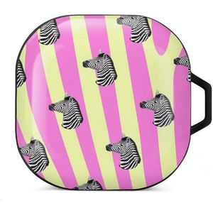 Zebra Head Oordopjes Case Compatibel met Samsung Hard Shell Beschermhoes Zwart-Stijl