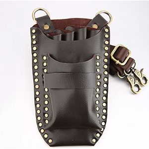 Professionele schaarpakken, Salon kappers schaar holster tas koeienleer verpakking van 4 veelkleurig 11,8 x 20,7 cm(B)