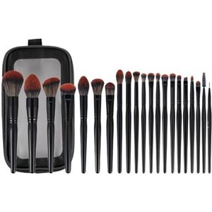 Multifunctionele Make-upborstel Make-up Kwastenset 21 Stuks For Foundation Highlighter Concealer Oogschaduw Kwastenset Oogmake-up Kwasten voor Dames(Black-Brush Pack)