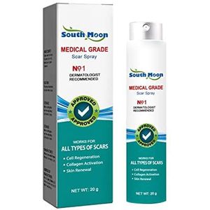 Littekenverzorgingsspray - gladde huidverzorgingsspray voor vervagende littekens, zwangerschap, operatielittekens - 20 g doos