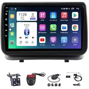 ZGYBDH Android 12 autoradio voor Renault Clio 3 CLIO 3 2005-2014 9 inch touchscreen Ingebouwde Carplay Android Auto stuurbediening 4G WiFi Bluetooth 5.0 met achteruitrijcamera (Kleur: M100S WI