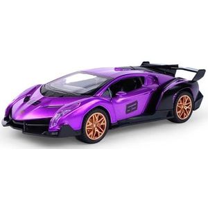 Voor Lamborghini's 1:32 Legering Gegoten Speelgoed Auto Model Geluid Speelgoed Collectibles Verjaardagscadeau Zinklegering Speelgoedauto (Color : Purple)