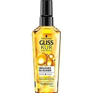 Gliss Kur Haarolie dagelijkse olie-elixer (75 ml), haarolie voor droog haar verzorgt en veredelt het haar zonder vettige resten, bevat arganolie en vitamine E