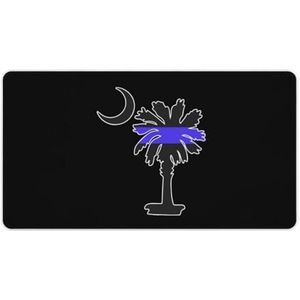 SOUTH CAROLINA PALMETTO MOON POLICE THIN BLUE LINE Fashion Bureau Muismat Antislip Gaming Muismat Accessoires Decor 40X75cm