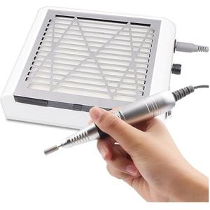 Nagelstofzuiger, elektrische nagelstofzuiger, 60W Krachtige Nail Dust Collector Manicure Machine Lage Lawaaierige Nail Dust Stofzuiger Met Filters Afzuigkap for manicure voor acrylnagelpolijsten, salo