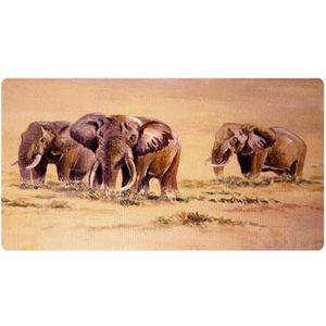 VAPOKF Drie Afrikaanse olifanten in de rivier keukenmat, antislip wasbaar vloertapijt, absorberende keukenmatten loper tapijten voor keuken, hal, wasruimte