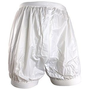 Haian Uniseks incontinentie pull-on plastic comfortabele broek voor volwassenen (wit, groot)