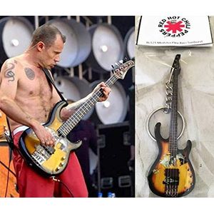 Sleutelhanger Gitaar Bas Modulus Vlooienbal Rood Hot Chili Peppers