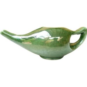 Ancient Impex - Keramische Neti Pot - Groene Craquelé - Natuurlijke Sinusreiniger