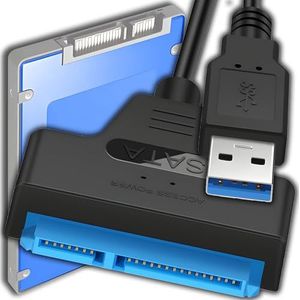 Retoo SATA naar USB Adapter USB 3.0 tot 2.5 inch SATA Port Converter Externel SSD/HDD Harde Schijf Compatibel Besturingssystemen met Windows Linux Zwart
