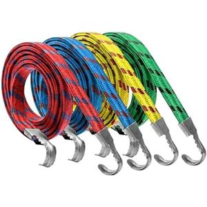 Zwaar rubber, flexibel 1,4/1,7/2 m lange platte elastische bungee-koorden en -riemen met haken for fietsendragers(2m-10pcs)