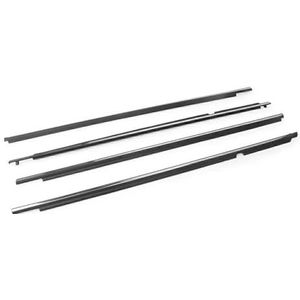 WEFOLCC Rubberen Afdichtstrip Voor Buitenramen Drukstrip Afdichtingsstrip Sierlijst Voor Toyota Voor Corolla 2009-2012 4 Stuks Deurafdichtingsstrip(Chrome)
