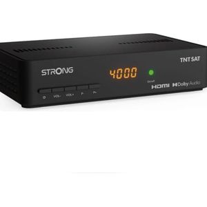 STRONG - Satellite DVB-T decoder met TNTSAT kaart - SRT7408 - HD resolutie - Direct uitgesteld - USB-poort voor opname - Eco Sleep-functie - Installatiewizard - Zwart