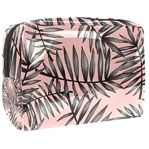 Waterdichte make-up tas PVC cosmetische tas voor vrouwen en meisjes, reizen toiletartikelen tas waszak draagbare stropdas kleurstof paars, Veelkleurig-04, 18.5x7.5x13cm/7.3x3x5.1in