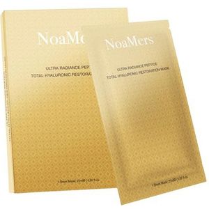 Hyaluronic Acid Face Mask | 8 pieces | Sheet Mask | Rejuvenating | Purifying | NoaMers Total Hyaluronic Restoration Mask