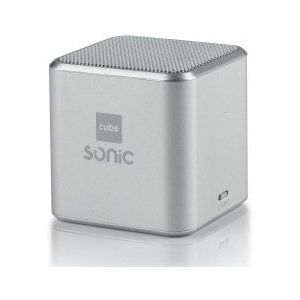 TELE System SONIC cube 3 W grijs - draagbare luidspreker (3 W, draadloos & draadloos, 2,1 EDR, A2DP, AVRCP, 8 m, mini-USB)