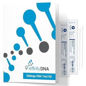 AffinityDNA DNA-testkit voor broers en zussen | Zeer nauwkeurige genetische uitstrijkjetest | 18 Loci Home DNA-testkits voor 2 broers of zussen | Laboratoriumkosten niet inbegrepen