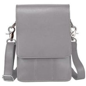 Schoudertas voor kapsalon, riemtas, riem, schaar, pincet, kammen, borstels (grijs)