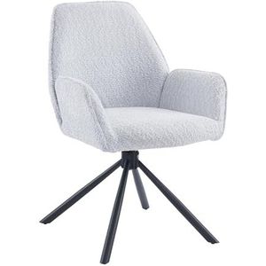 Auroglint 180° draaibare loungestoel, draaibare eetkamerstoel, fauteuil, enkele sofa stoel (grijs)