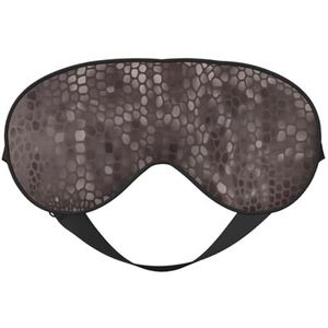 WSHFFILO Classic Snake Skin Gedrukt Dubbelzijdig Zacht Verduisterend Oogmasker Slaap Aid Oogmasker Reizen Oogmasker