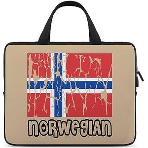 Norwegian Flag18 Laptoptas Duurzaam Waterdicht Notebook Draagtas Computer Tas Aktetas 12 inch