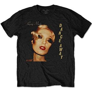 Roxy Music T Shirt Dance Away Album Band Logo nieuw Mannen Zwart
