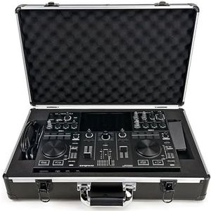 Analog Cases UNISON Case voor Denon DJ Prime Go (hoogwaardige, robuuste transportkoffer, met individueel gestanst schuim, lichtgewicht aluminium ontwerp en stijlvolle bescherming), zwart