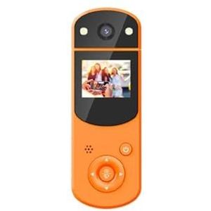 Actiecamera, 1080P Action Camera, multifunctionele handheld DV Digitale camera, roteer de selfie lens recorging MP3-speler camera(Orange)