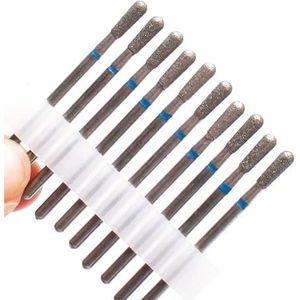 Mozulon 10-delige diamantfrees for nagelboor for elektrische manicuremachine, nagelriemreinigingsvijlen, apparatuur en accessoires(10PC-NO4)