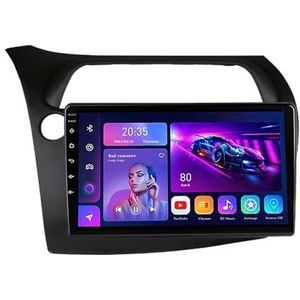 9"" 2 DIN Android 14 Autoradio Stereo voor Honda Civic Hatchback 2005-2011 met draadloze CarPlay Backup Camera Stuurwielbediening GPS Navigatie Bluetooth(L900(8+256G))