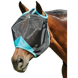 Weatherbeeta Comfitec Deluxe Fine Mesh Fly Mask 1006938 - Black/Turquoise Weatherbeeta Mask Size - Pony