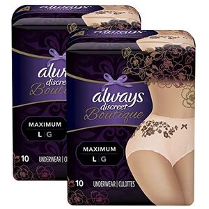 Always Discreet Incontinentie- en postpartum incontinentiepads voor vrouwen, maximaal absorptievermogen (10 stuks, 2 - 20 stuks in totaal)