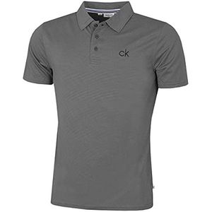 Calvin Klein Heren Central Light Wicking Golfpoloshirt - Zilver/Grijs - L